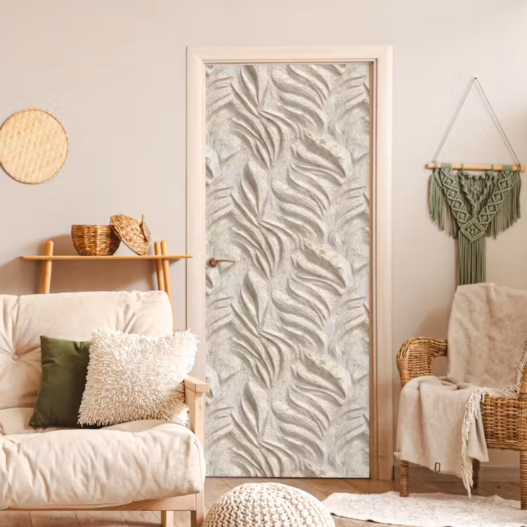 Deursticker - Textuur - Reliëf - Beige — 4
