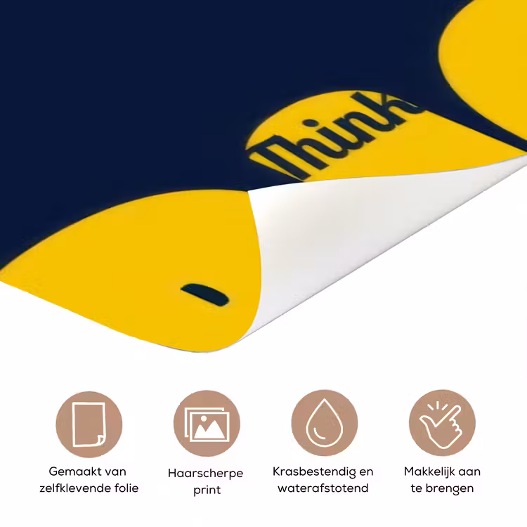 Deursticker - Think big - Blauw - Geel — 3