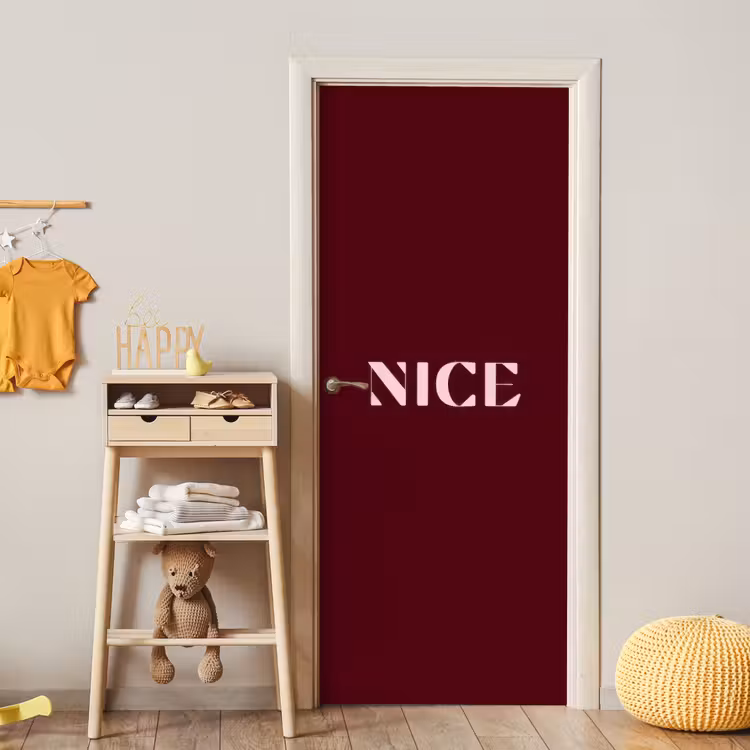 Deursticker - Nice - Bordeaux - Roze — 6