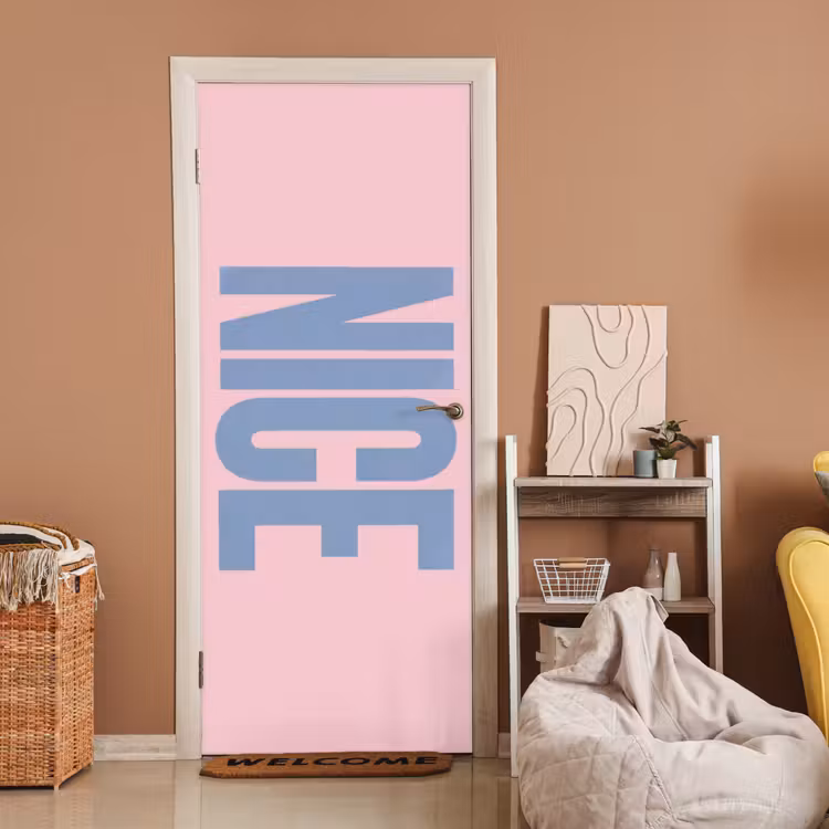 Deursticker - Nice - Paars - Roze — 2