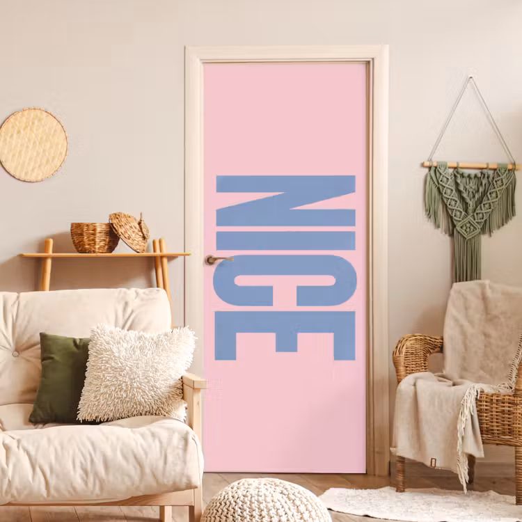 Deursticker - Nice - Paars - Roze — 4