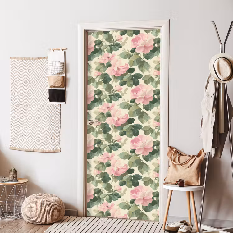 Deursticker - Rozen - Botanisch - Roze — 8