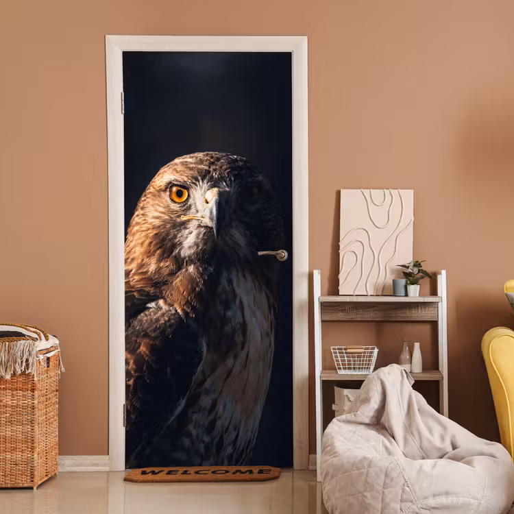 Deursticker - Roofvogel - Buizerd - Bruin — 2