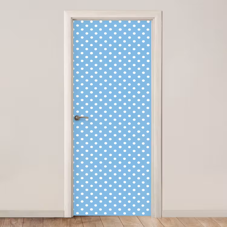 Deursticker - Polka - Dots - Blauw — 1