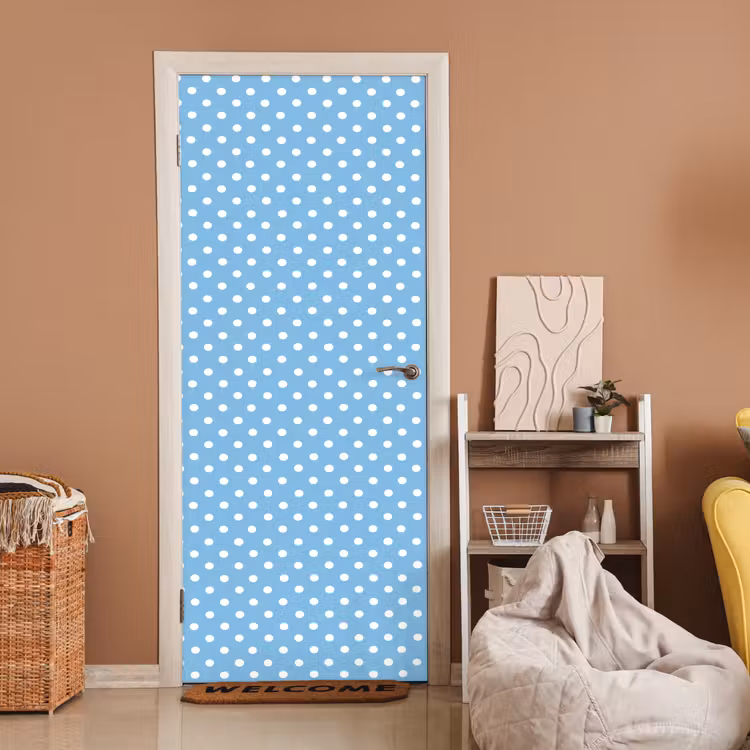 Deursticker - Polka - Dots - Blauw — 2