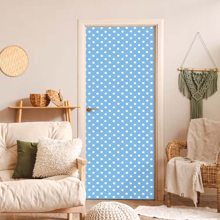 Deursticker - Polka - Dots - Blauw — 4