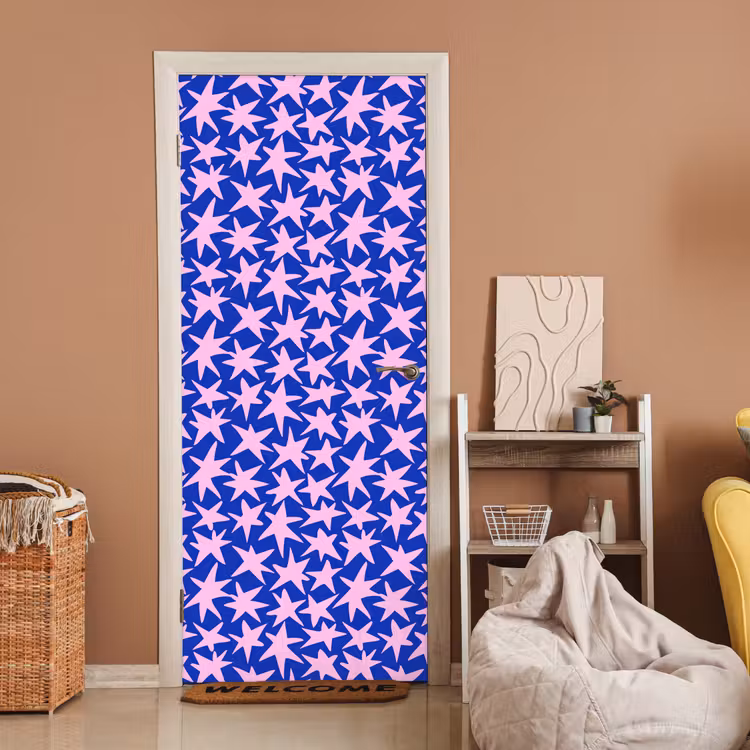 Deursticker - Modern - Sterren - Blauw — 2