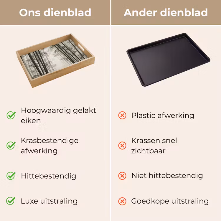 Dienblad - Bamboe - Bos - Mist - Natuur — 3