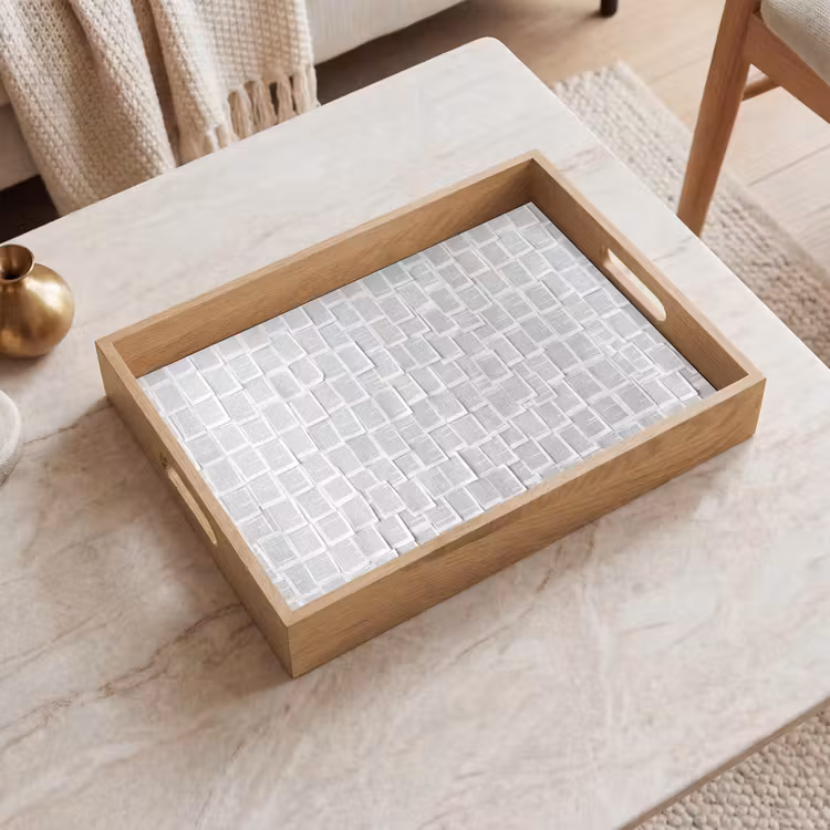 Dienblad - Papier - Overlappend - Textuur - Modern - Wit — 2