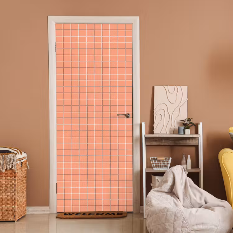 Deursticker - Patroon - Tegels - Perzik — 2