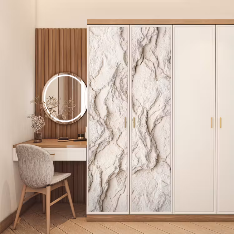Deursticker - Rots - Structuur - Natuur - Beige - Abstract — 5