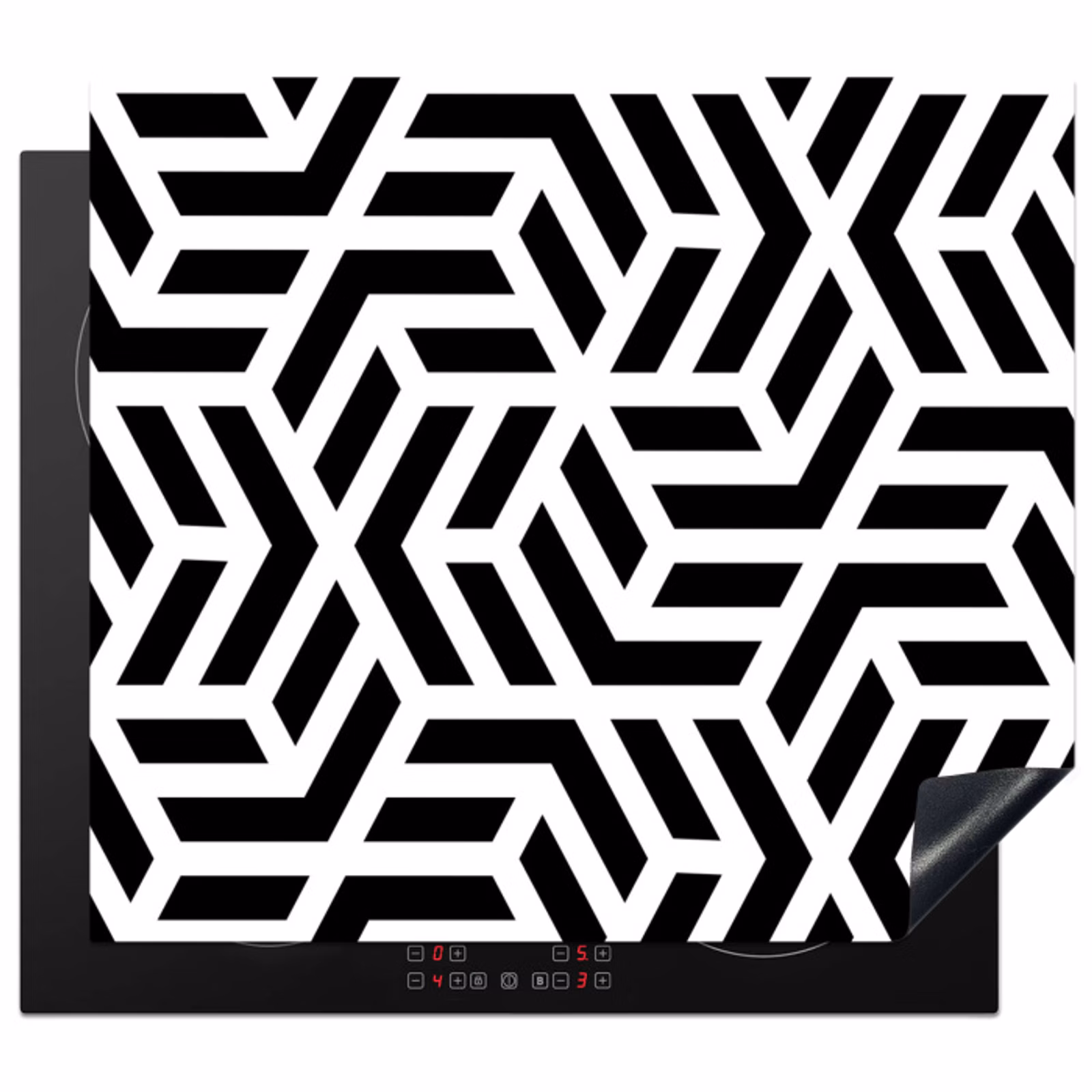 Inductie beschermer vinyl 3mm - Geometrisch Labyrint — 1
