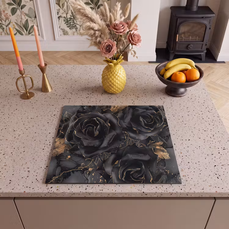 Inductie beschermer vinyl 3mm - Fluisteringen van Obsidiaan — 5