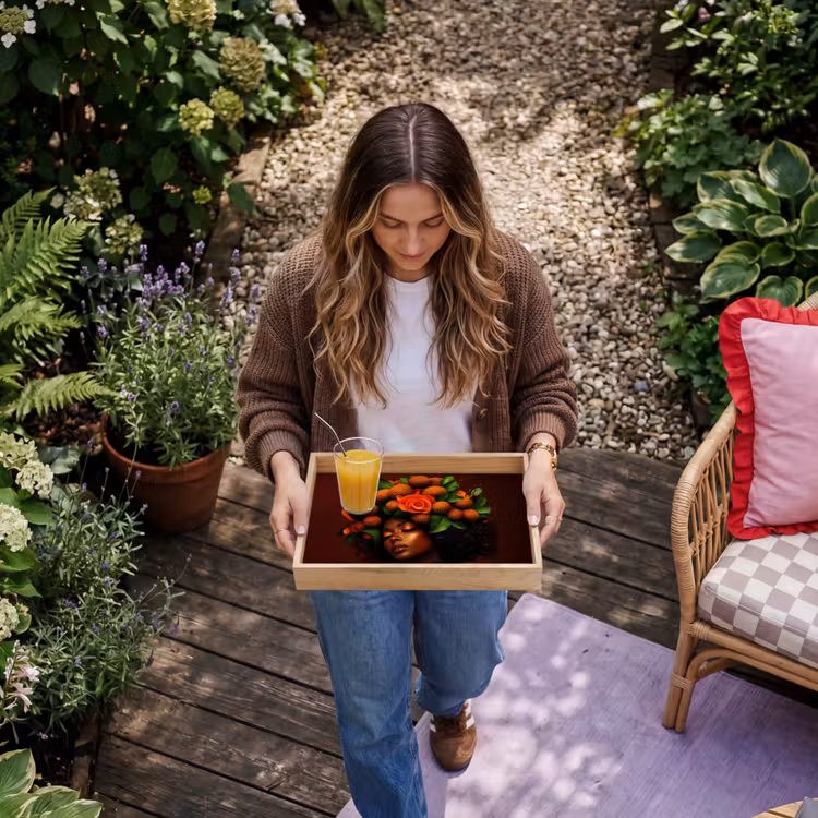 Dienblad - Vrouw - lychee - exotisch — 8