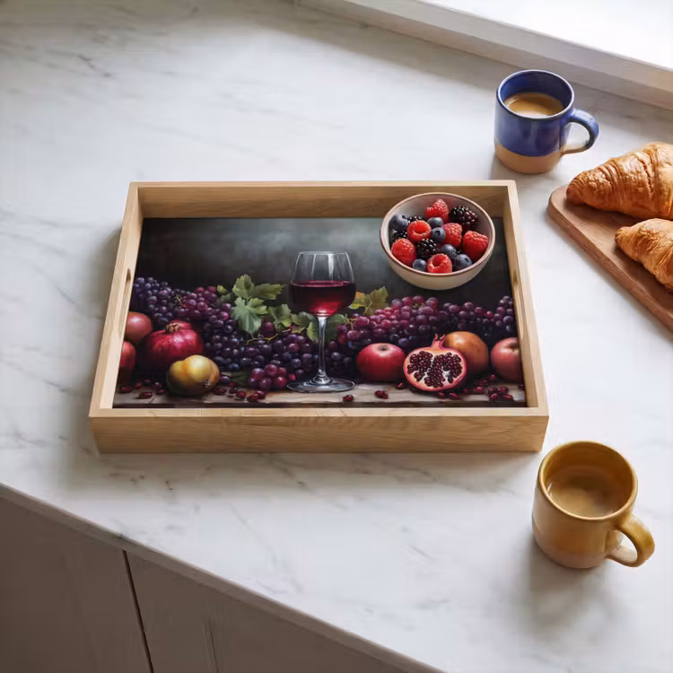 Dienblad - Wijn - Fruit - Stilleven — 4