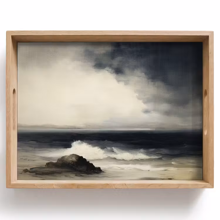 Dienblad - Zee - Rotsen - Storm — 1