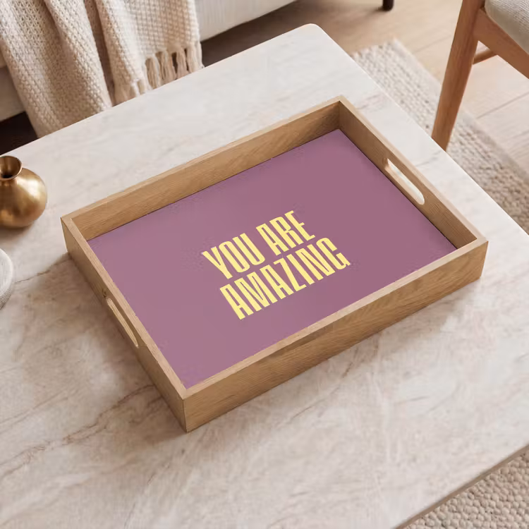 Dienblad - Tekst - Paars - Amazing — 2
