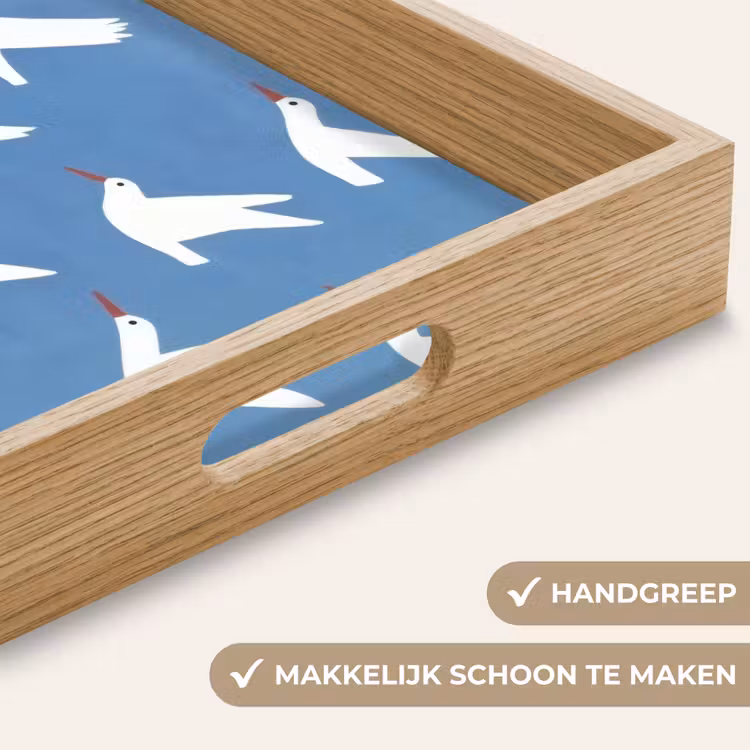 Dienblad - Vogels - Wit - Patroon — 5