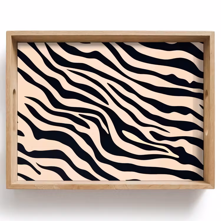 Dienblad - Zebraprint - Dynamisch - Roze — 1