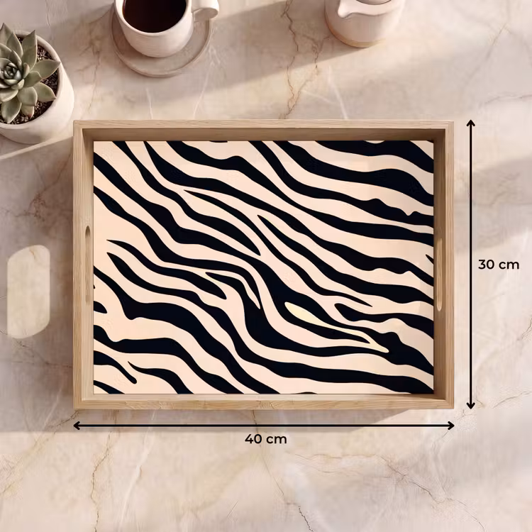 Dienblad - Zebraprint - Dynamisch - Roze — 9