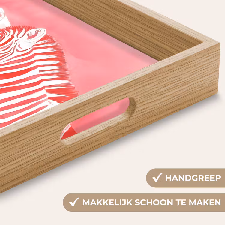 Dienblad - Zebra - Pink - Verf — 5