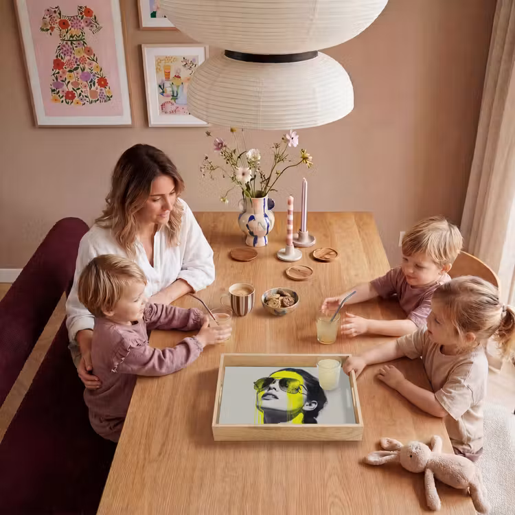 Dienblad - Vrouw - Bril - Verf — 7