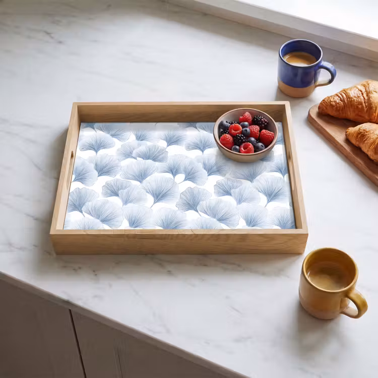 Dienblad - Waaier - Modern - Blauw — 4