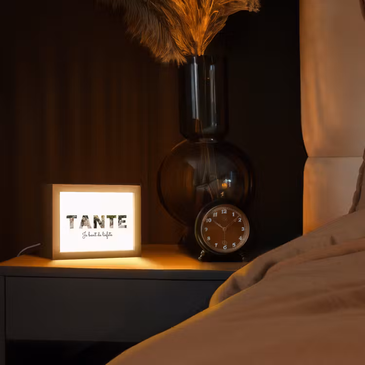 Gepersonaliseerde Lightbox - Tante - Lettercollage — 3