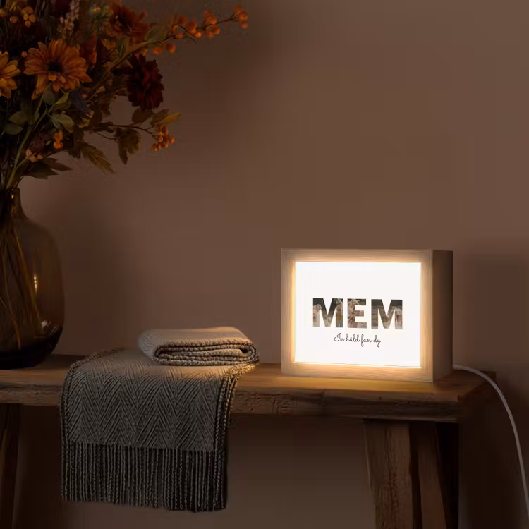 Gepersonaliseerde Lightbox - Mem - Lettercollage — 2