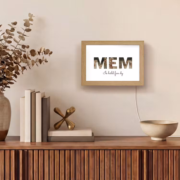 Gepersonaliseerde Lightbox - Mem - Lettercollage — 4