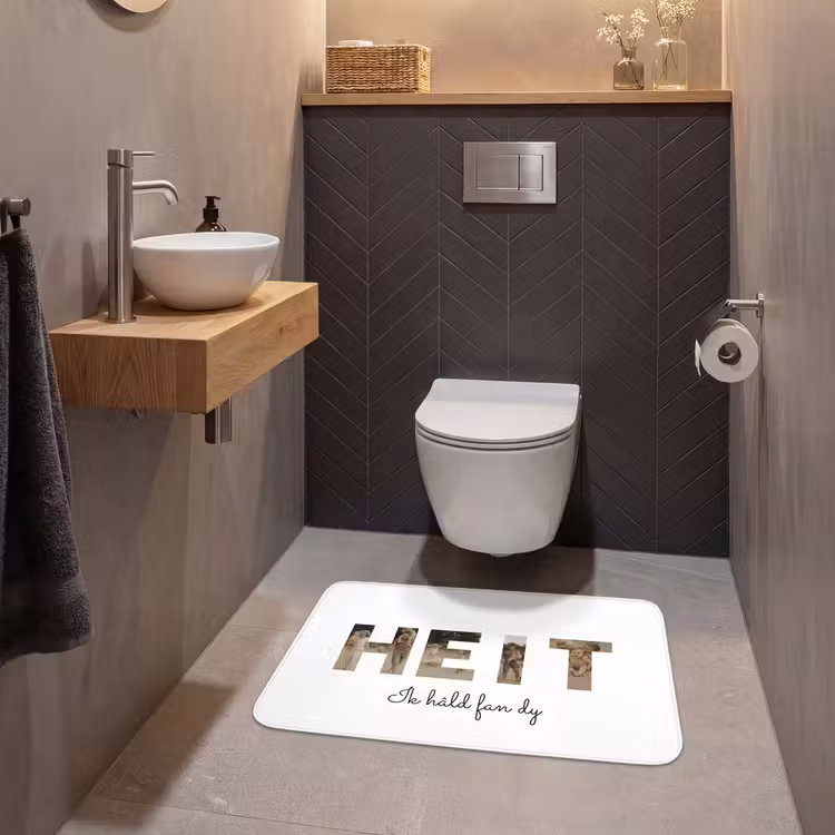 Gepersonaliseerde WC Mat - Heit - Lettercollage — 2