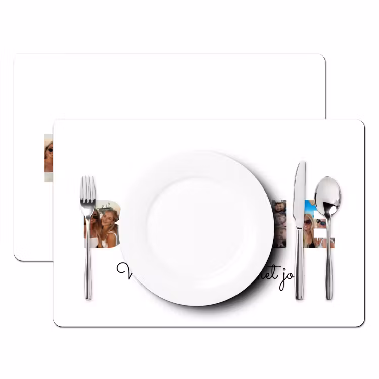 Gepersonaliseerde placemat - 6 stuks -  Bestie - Lettercollage — 2