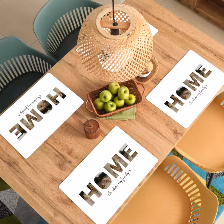 Gepersonaliseerde placemat - 6 stuks - Home - Lettercollage — 4
