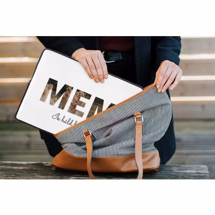Gepersonaliseerde laptophoes - Mem - Lettercollage — 4