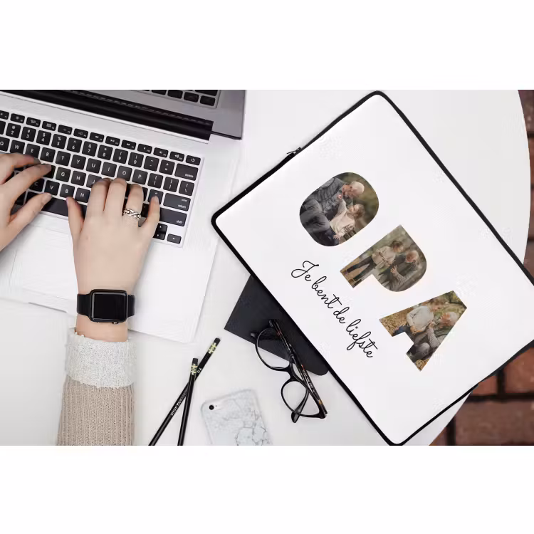 Gepersonaliseerde laptophoes - Opa - Lettercollage — 3