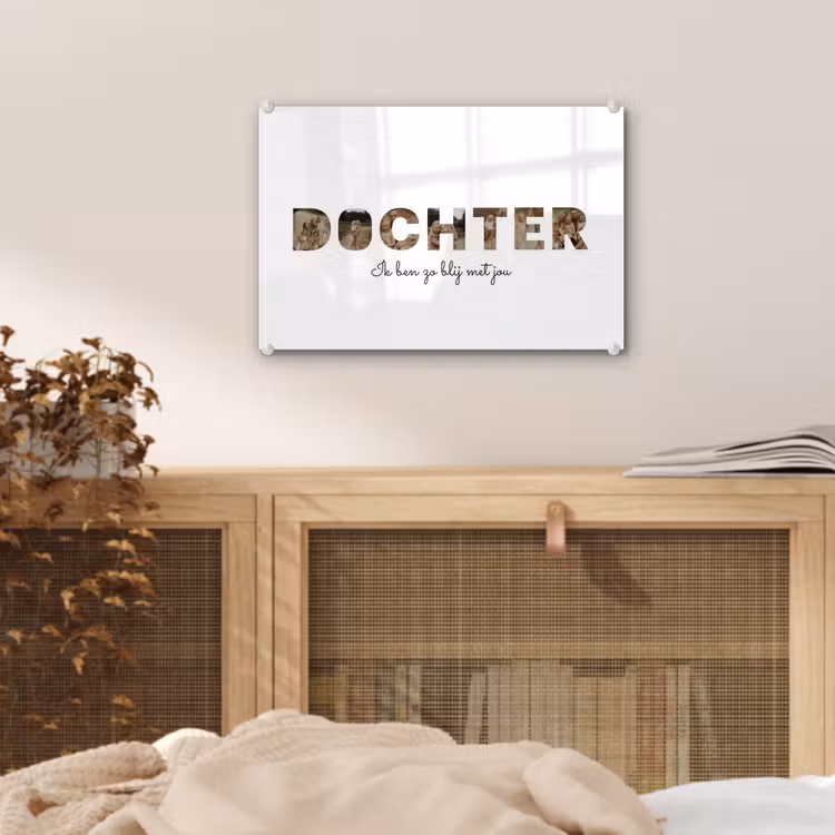 Gepersonaliseerd glas schilderij - Dochter - Lettercollage — 5
