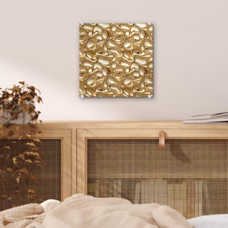 Glas schilderij - Abstract - Modern - Goud — 5