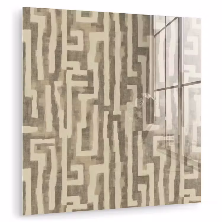 Glas schilderij - Abstract - Geometrisch - Groen — 1
