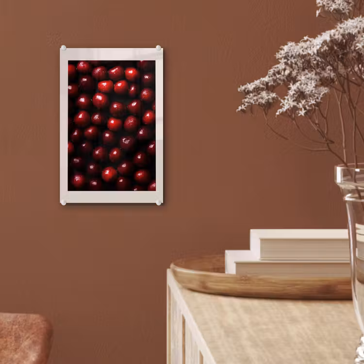 Glas schilderij - Kersen - Rood — 6