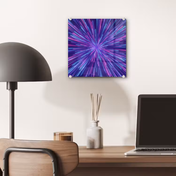 Glas schilderij - Dynamisch - Ruimte - Kleurrijk — 7
