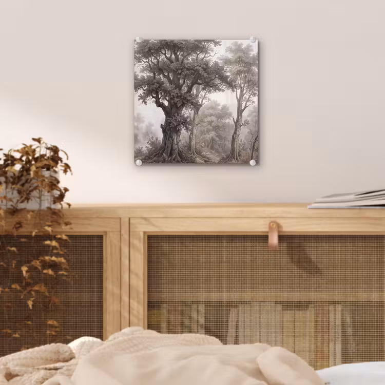 Glas schilderij - Natuur - Bos - Eik — 5
