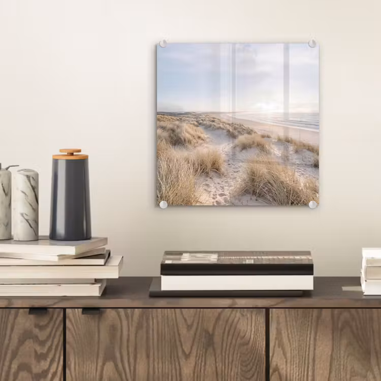 Glas schilderij - Duinen - Strand - Beige — 2