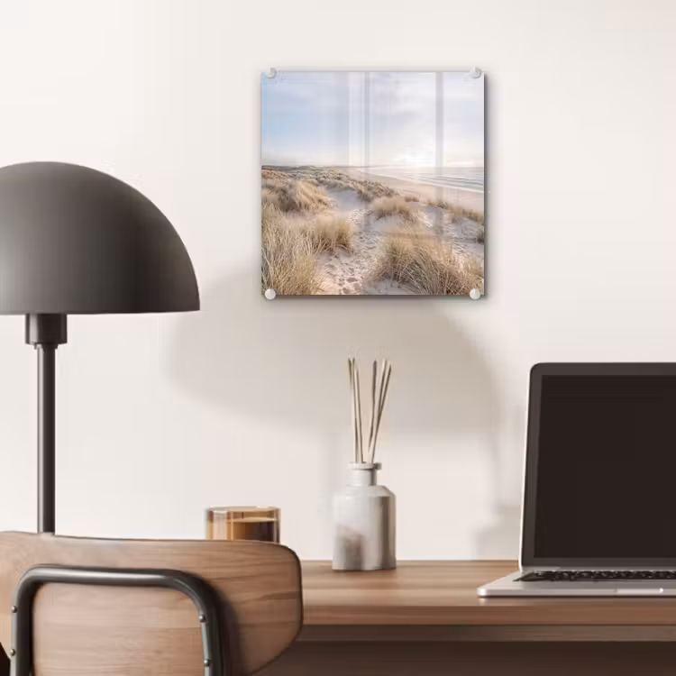 Glas schilderij - Duinen - Strand - Beige — 7