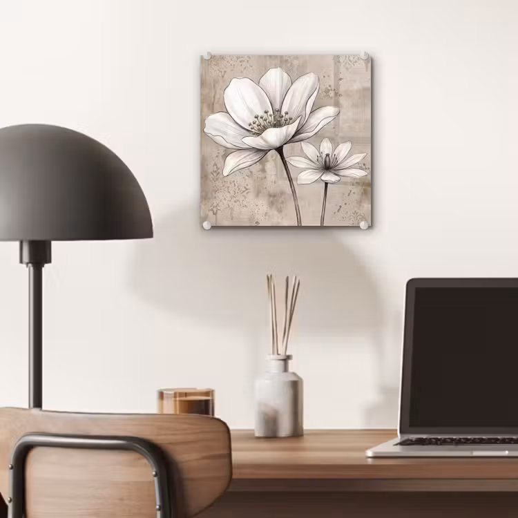 Glas schilderij - Modern - Design - Wit — 7