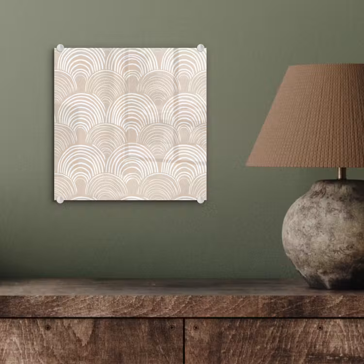 Glas schilderij - Golven - Structuur - Beige — 4