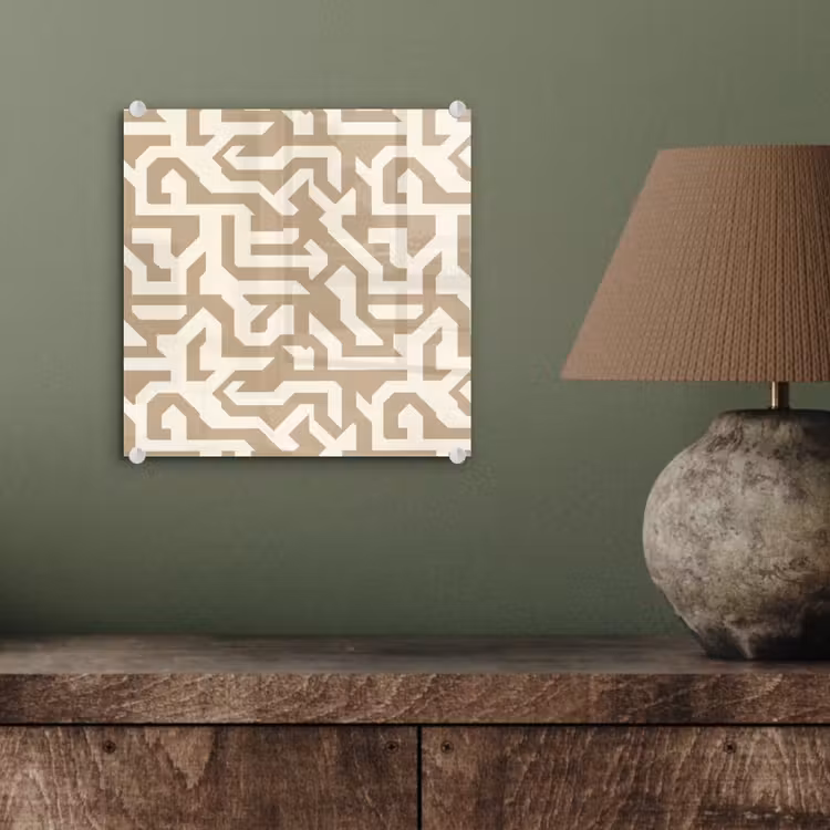 Glas schilderij - Modern - Abstract - Beige — 4