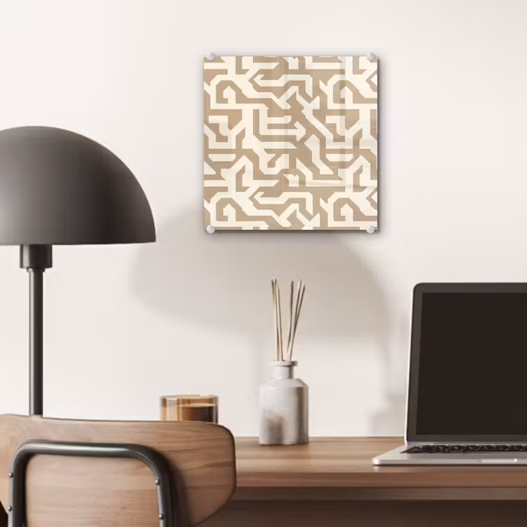 Glas schilderij - Modern - Abstract - Beige — 7