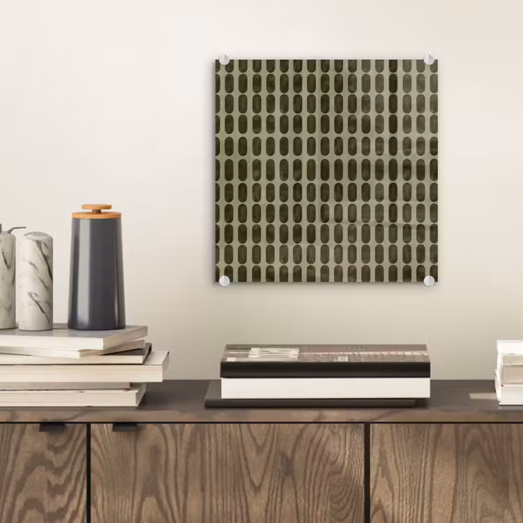 Glas schilderij - Ritmisch - Effect - Groen — 2