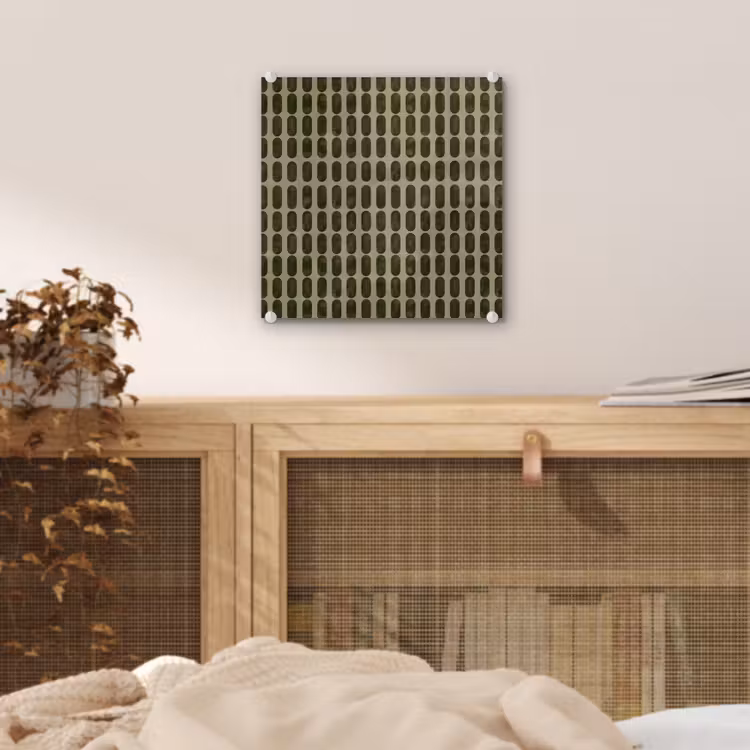Glas schilderij - Ritmisch - Effect - Groen — 5
