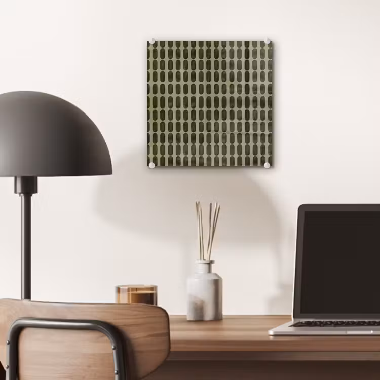Glas schilderij - Ritmisch - Effect - Groen — 7